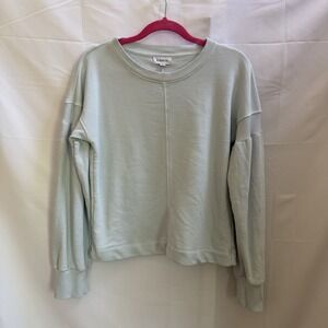 Evereve Light Blue Pullover Sweatshirt Crew Neck Long Sleeve Casual Size M